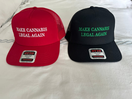 Make Cannabis Great Again - Trucker Hat (Red and White)